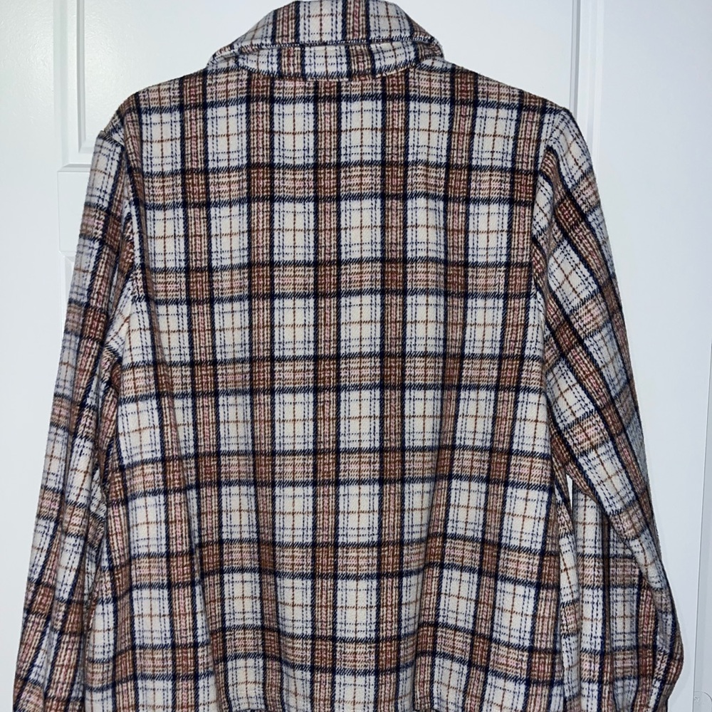 Plaid Button-Up Shacket - Picture 2 of 2